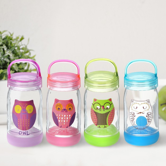 Бутылка "Ученая сова" 300 мл, 6,5х15 см, цвета МИКС