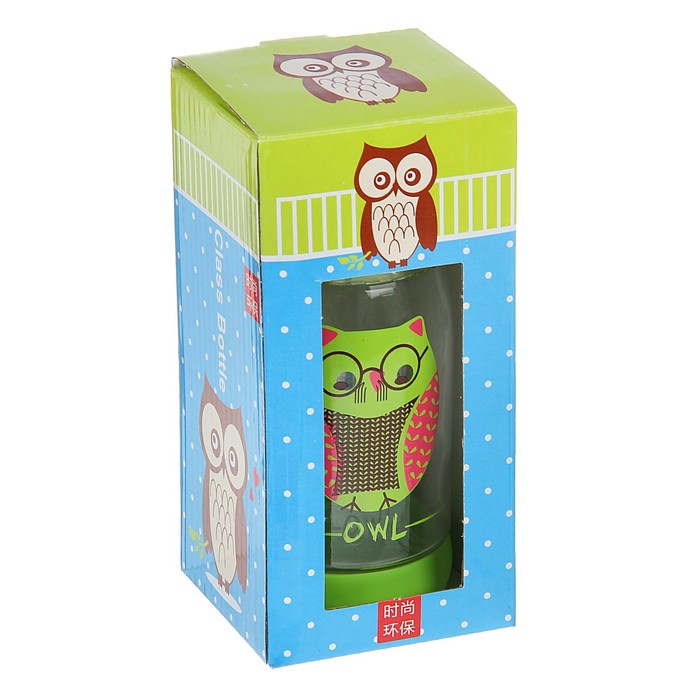 Бутылка "Ученая сова" 300 мл, 6,5х15 см, цвета МИКС