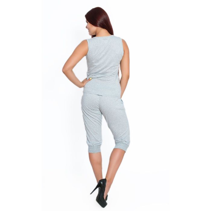 Комплект женский (майка, бриджи), размер 44, цвет серый (арт. ТК-173)