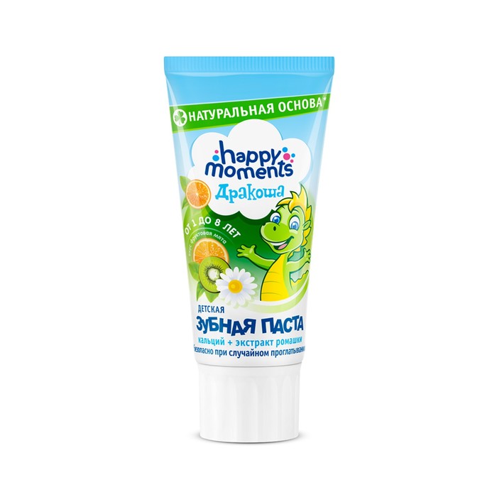Детская зубная паста гелевая Дракоша "Фруктовая мята", 60 мл