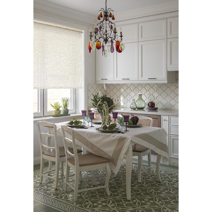 Штора рулонная 50х175 см "Дельфы", цвет бежевый