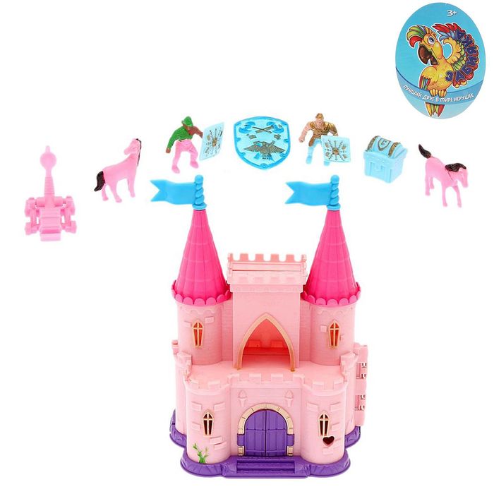 Замок для куклы складной, с двумя башнями