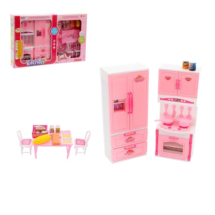 Игровой набор для кукол "Кухня" с аксессуарами, световые и звуковые эффекты