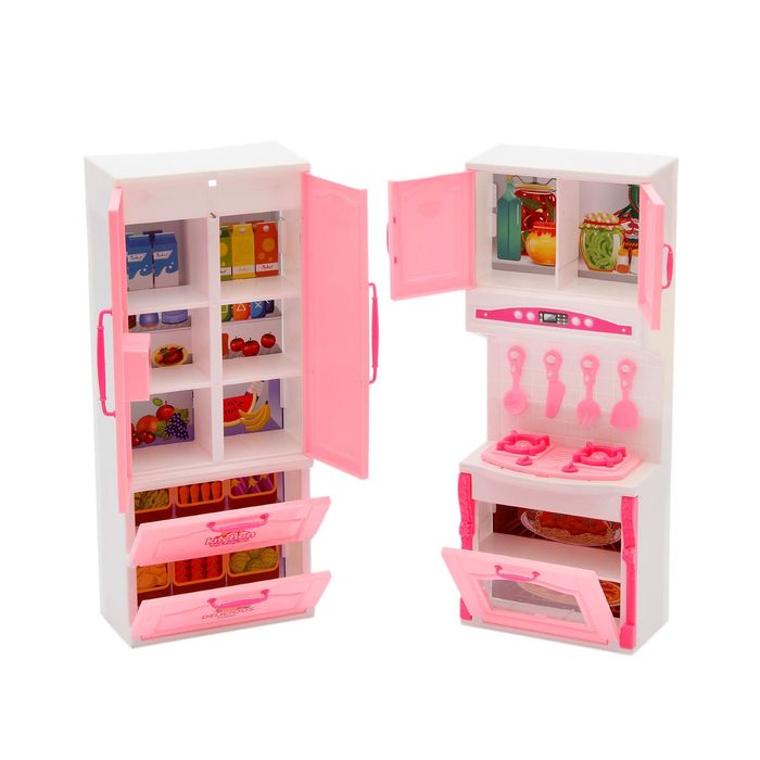 Игровой набор для кукол "Кухня" с аксессуарами, световые и звуковые эффекты