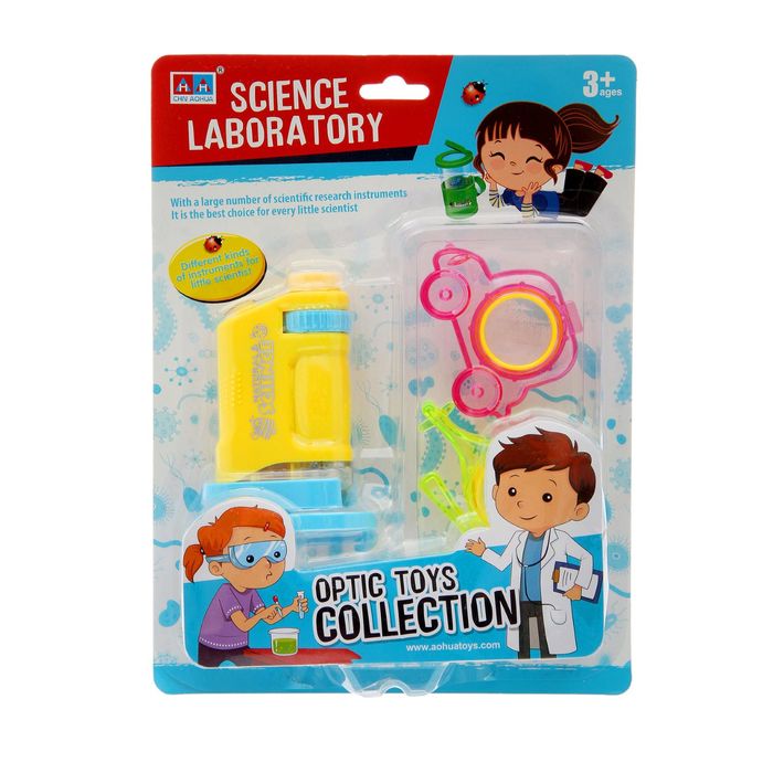 Набор игровой "маленькая лаборатория", с микроскопом, 3 предмета цвета:МИКС
