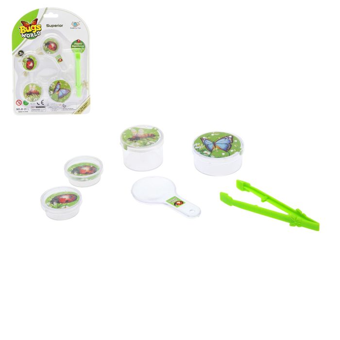 Набор для исследования "Юный биолог" с 4 видами насекомых