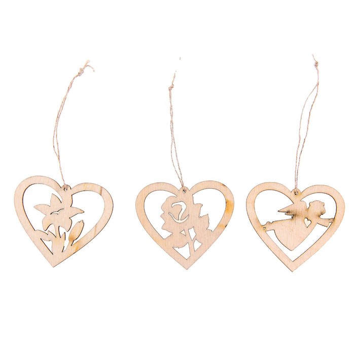 Подвески "Набор сердечек 2", 3 шт.