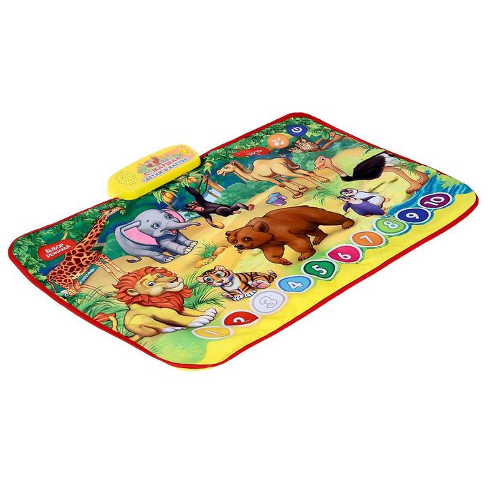 Коврик развивающий на батар., стихи С.Маршака, песни В.Шаинского