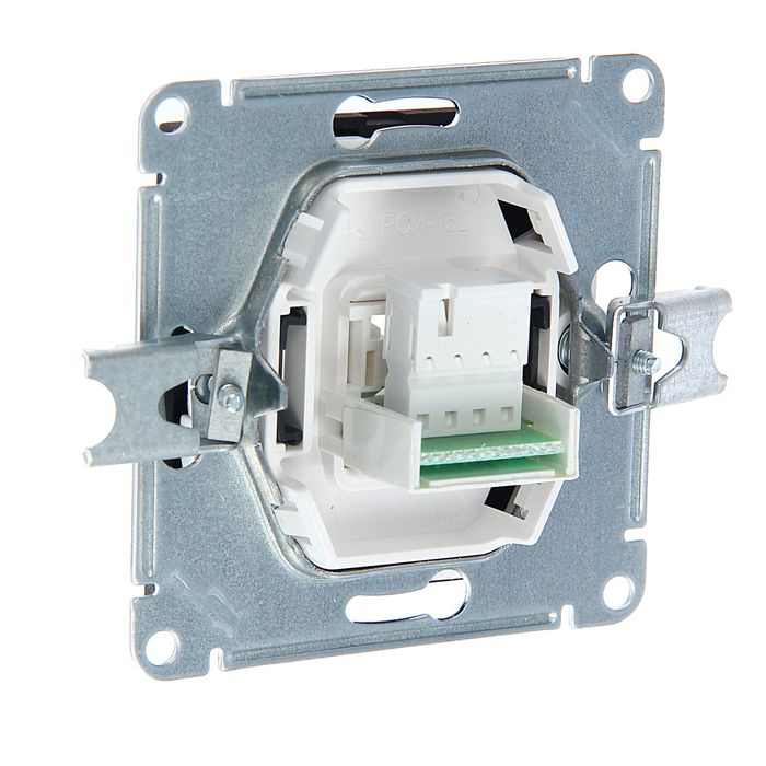 Розетка телефонная "W59" SchE RSI-152T-6-86, RJ11, одноместная, скрытая, цвет черный бархат