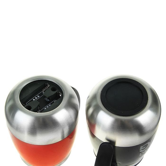 Саморазмешивающая термокружка, 500мл, (от 2ААА) с крышкой, металл