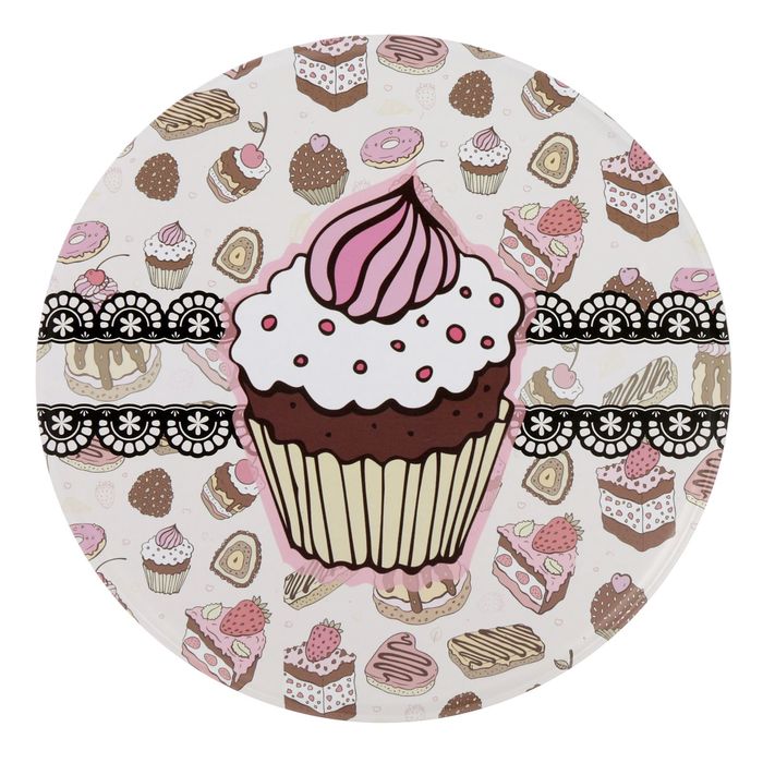 Шкатулка металл круг "Пирожное" 9х19,8х19,8 см