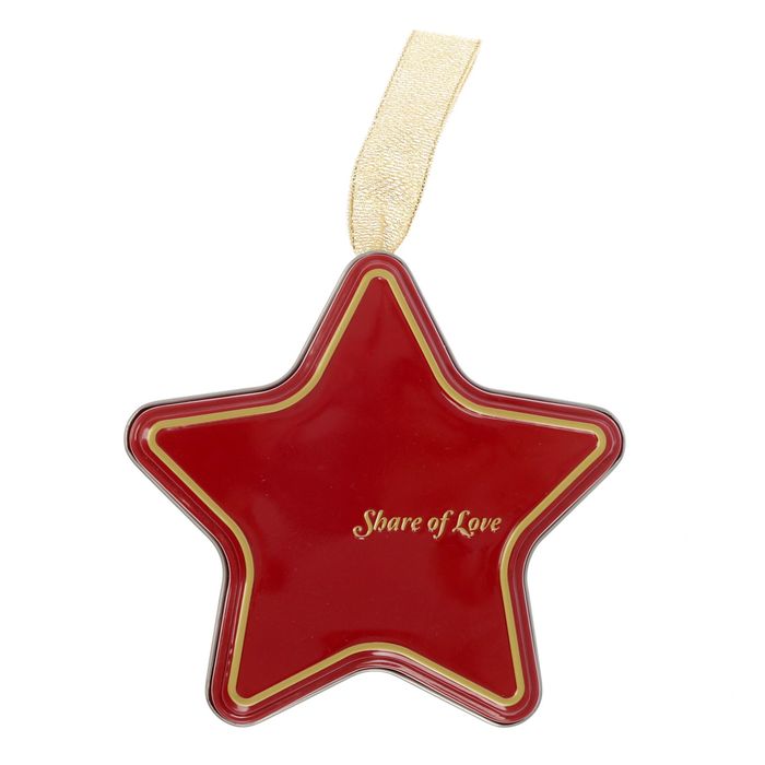 Шкатулка металл "Звезда" 12х12х4,5 см