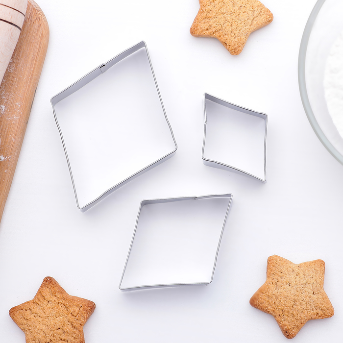 Набор форм для вырезания печенья "Ромбы", 3 шт