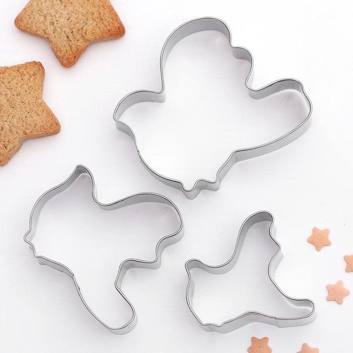 Набор форм для вырезания печенья "Голубь", 3 шт