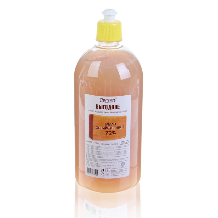 Мыло жидкое "Бархат" эконом, антибактериальное, хозяйственное  1000 мл