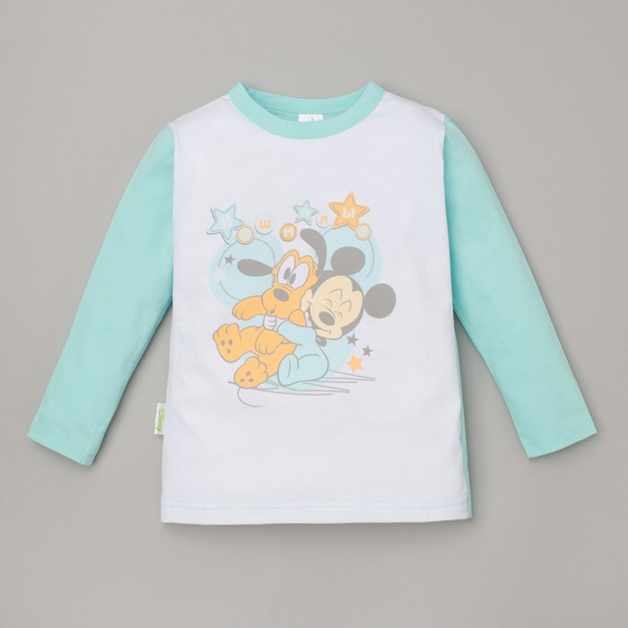 Футболка с длинным рукавом детская "Наш Малыш", Дисней беби, Микки Маус и друзья, р.92-98 (56) см, 2 года, 100% хлопок
