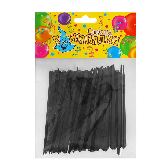 Пика для канапе "Палочка" набор 50 штук, цвет черный