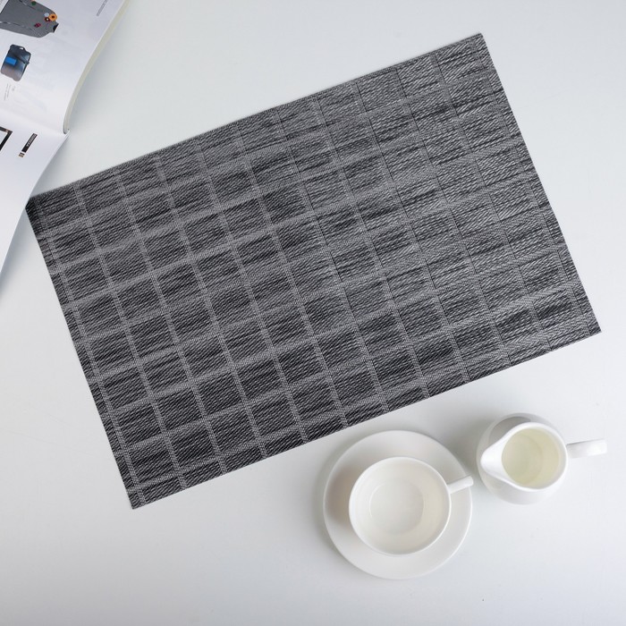 Салфетка кухонная "Квадраты" 45х30 см, бурый