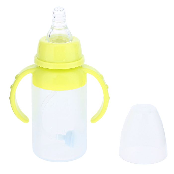 Силиконовая бутылочка для кормления, антиколиковая, 120 мл, от 0 мес., цвета МИКС