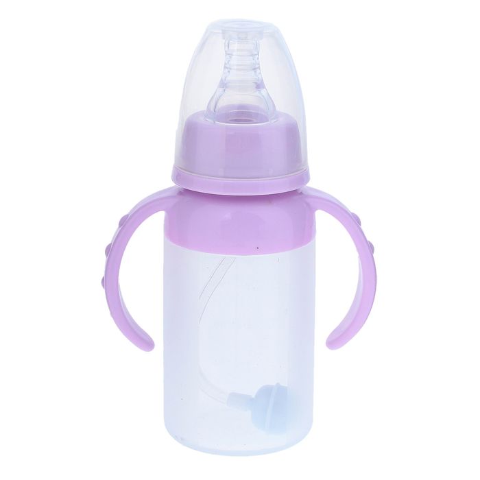 Силиконовая бутылочка для кормления, антиколиковая, 120 мл, от 0 мес., цвета МИКС