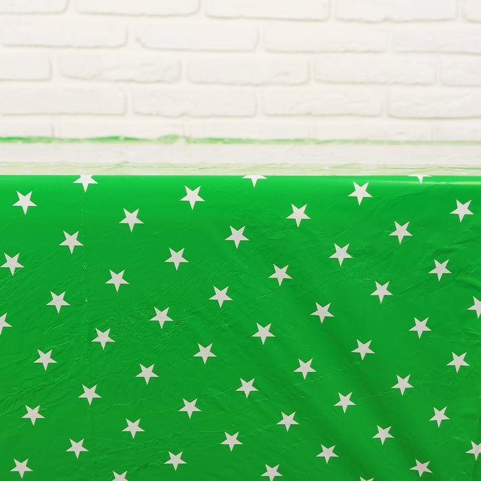 Скатерть 180*108 см "Звезды" зеленый цвет