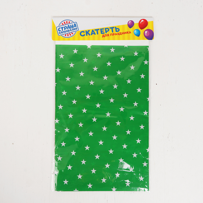 Скатерть 180*108 см "Звезды" зеленый цвет