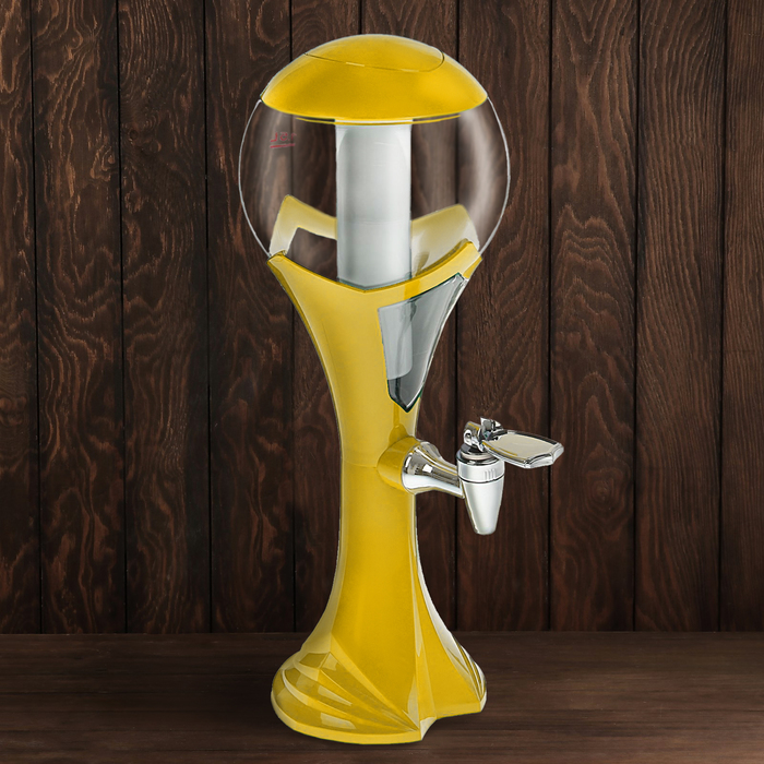 Башня пивная 1,5 л "Шар", цвет желтый
