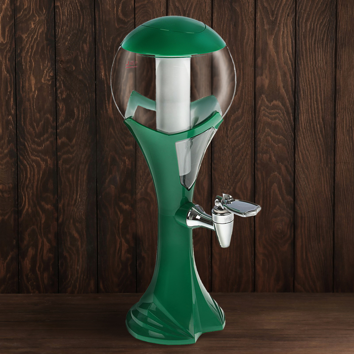 Башня пивная 1,5 л "Шар", цвет зеленый