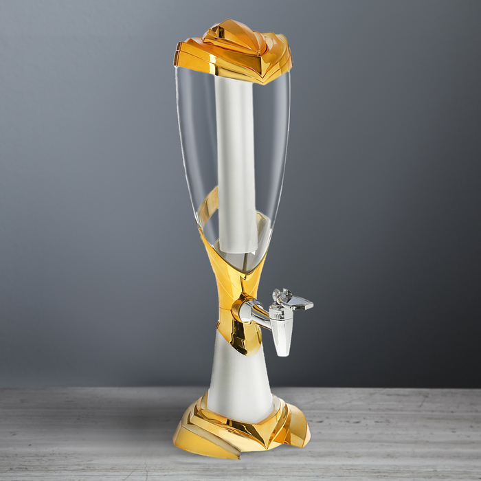 Башня пивная 1,5 л "Вавилон голд", цвет золотой