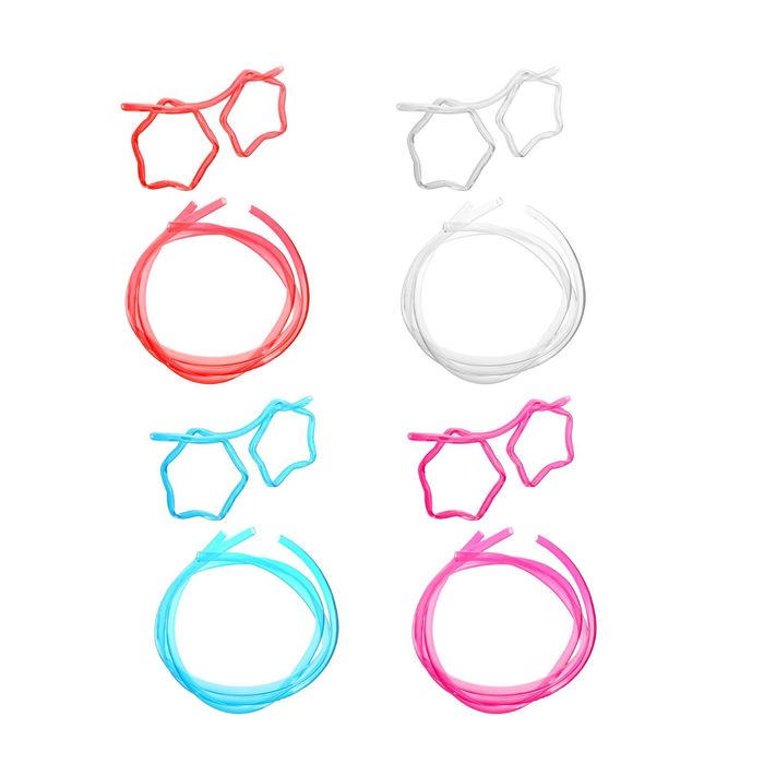 Трубочка для коктейля "Очки-звёзды", цвета МИКС