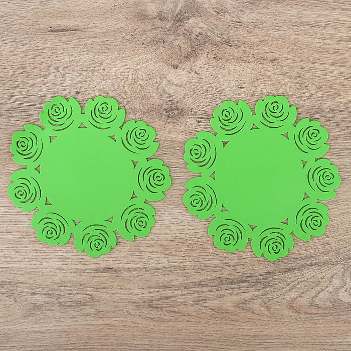 Набор подставок под горячее, 2 шт, 15 см "Летний домик", цвета МИКС