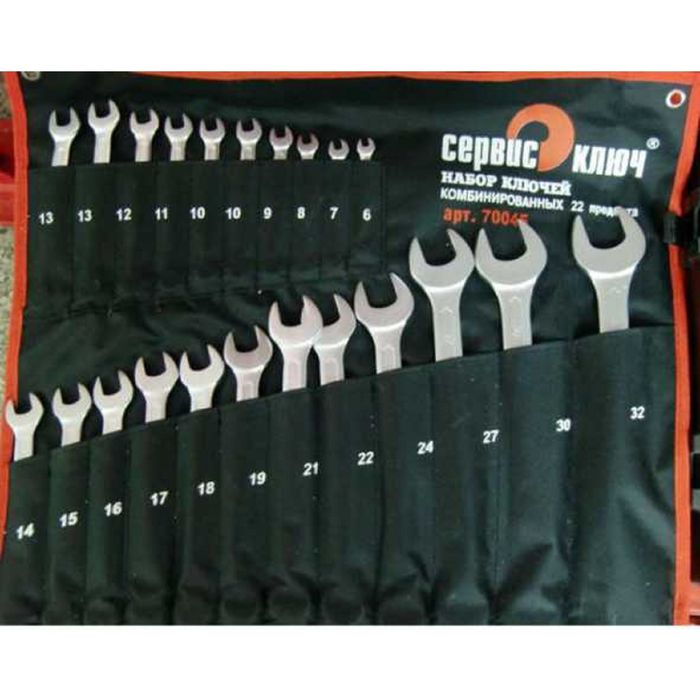 Набор ключей "СЕРВИС КЛЮЧ" 22 предмета, холодный штамп CR-V