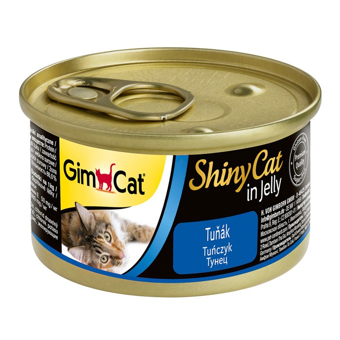 Влажный корм Gimpet Shiny Cat для кошек, с тунцом, 70 г