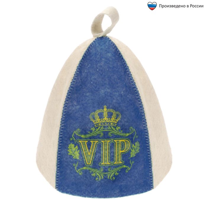 Шапка банная с цветным клином "VIP"