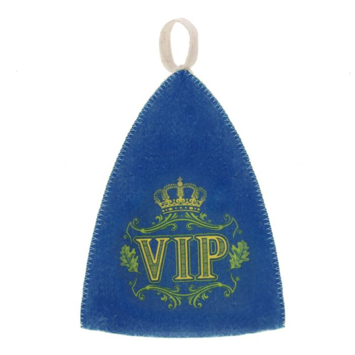 Шапка банная с цветным клином "VIP"