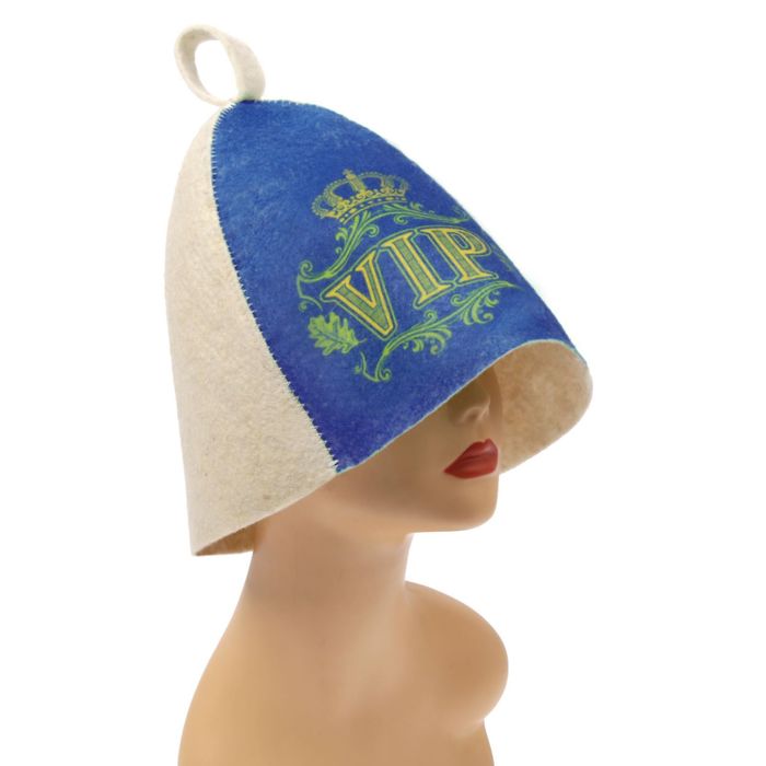 Шапка банная с цветным клином "VIP"