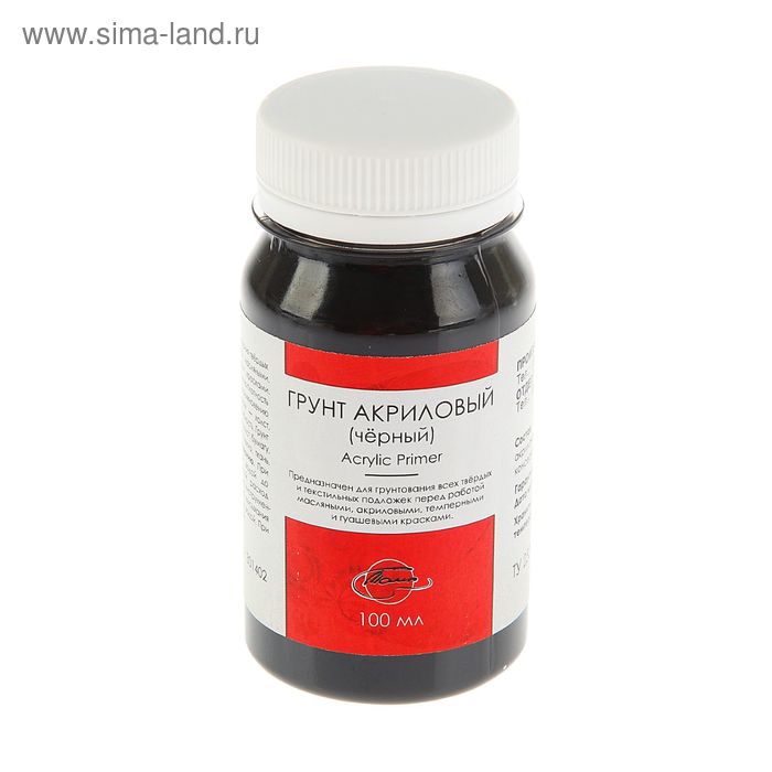 

Грунт художественный акриловый черный 150 г «ТАИР» Acrylic Primer (100мл) 1301402