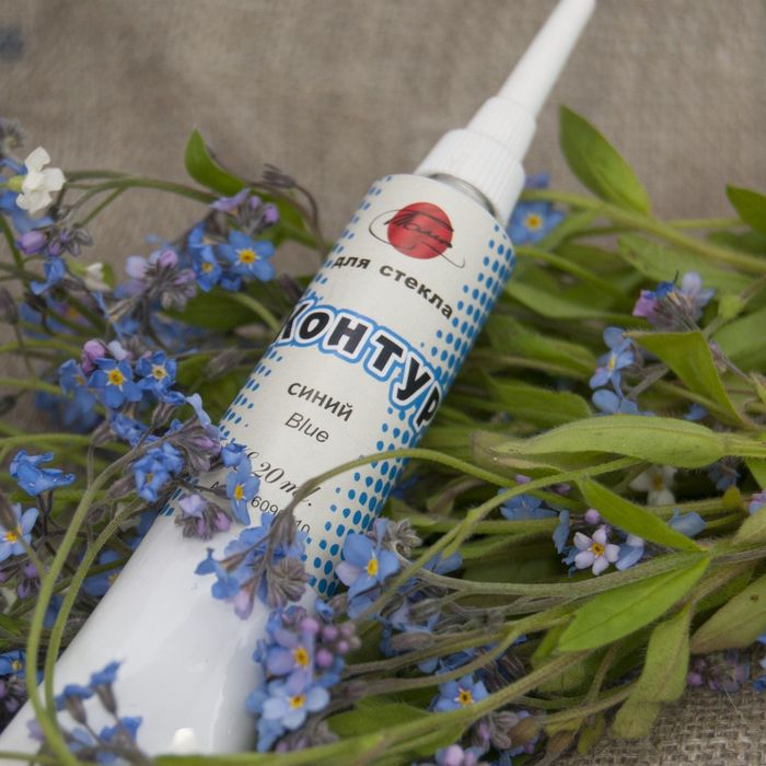 Контур по стеклу и керамике 20мл ТАИР 1609034 Красный темный