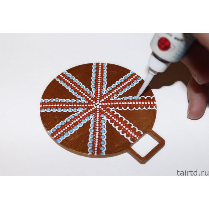 Контур по стеклу и керамике 20мл ТАИР 1609034 Красный темный