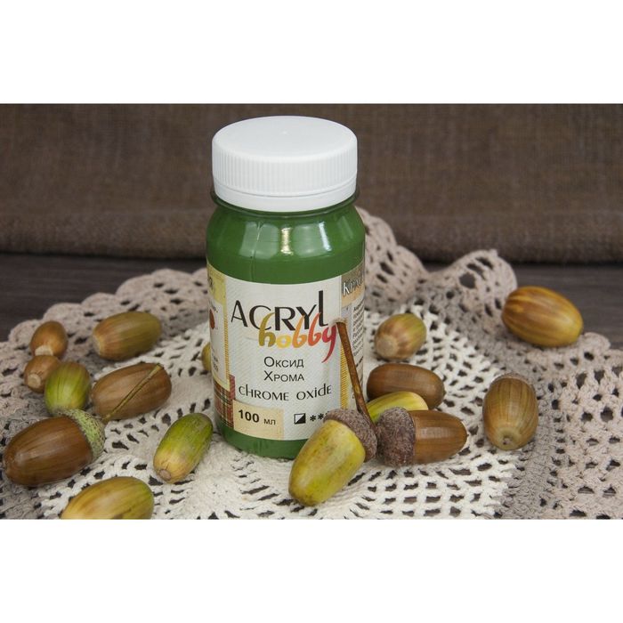 Краска акриловая Matt 100 мл ТАИР Acryl hobby Матовый 0301044 Окись хрома