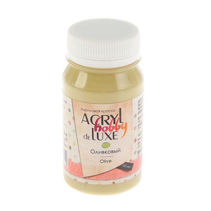 Краска акриловая Pastel 100 мл ТАИР Acryl hobby DeLux l 0301172 Оливковый