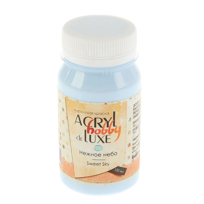 Краска акриловая Pastel 100 мл ТАИР Acryl hobby DeLux l 0301175 Нежное небо