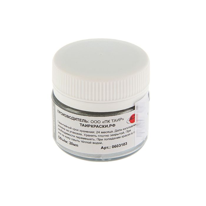 Краска акриловая Metallic 20 мл ТАИР Decolor 0603103 Старое серебро