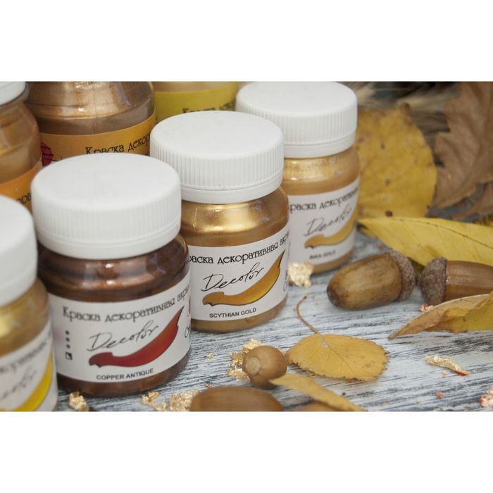 Краска акриловая Metallic 20 мл ТАИР Decolor 0603103 Старое серебро