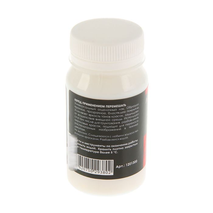 Лак акриловый водная основа глянцевый 100 мл ТАИР 1201300