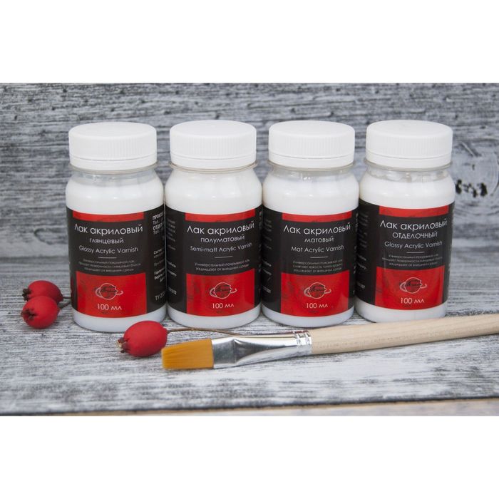 Лак акриловый водная основа глянцевый 100 мл ТАИР 1201300