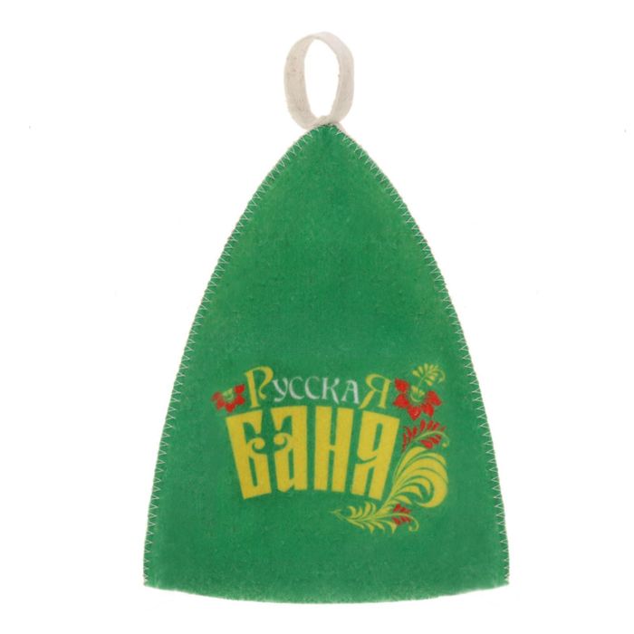 Шапка банная с цветным клином "Русская баня"