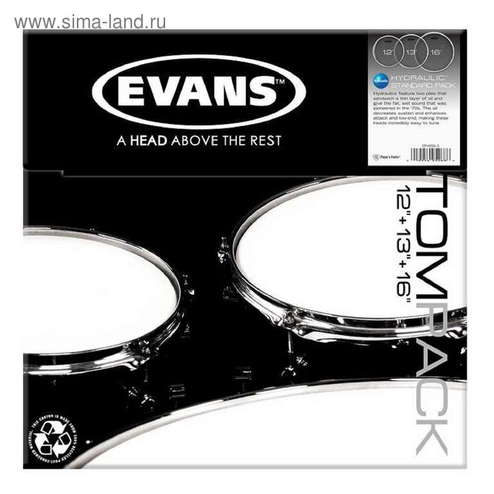 Набор пластика для том барабана  Evans ETP-HYDGL-S Hydraulic Glass Standard 12