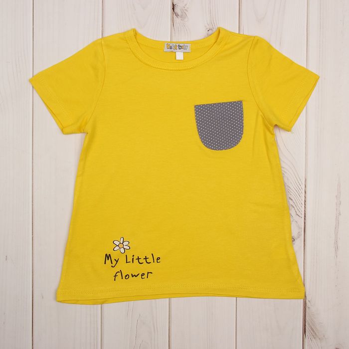 Футболка детская, рост 80 см, цвет жёлтый в311_М