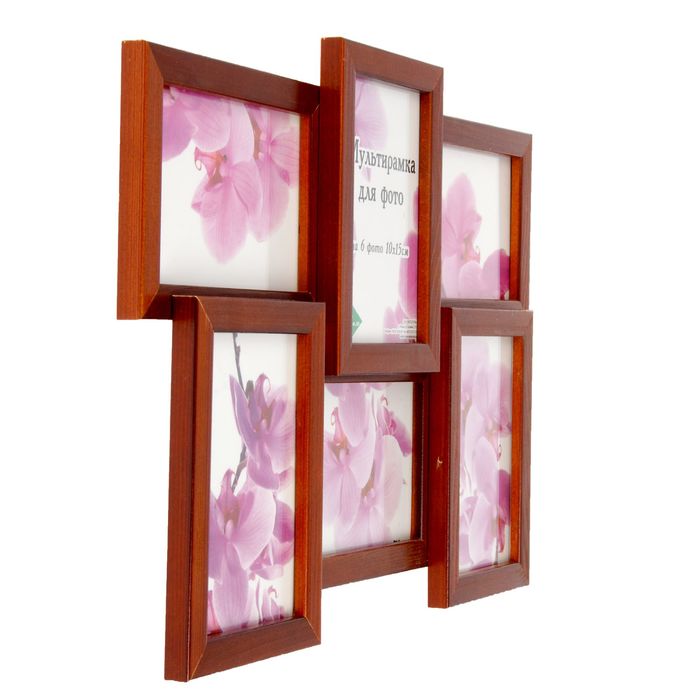 Фоторамка на 6 фото 10х15 см, орех